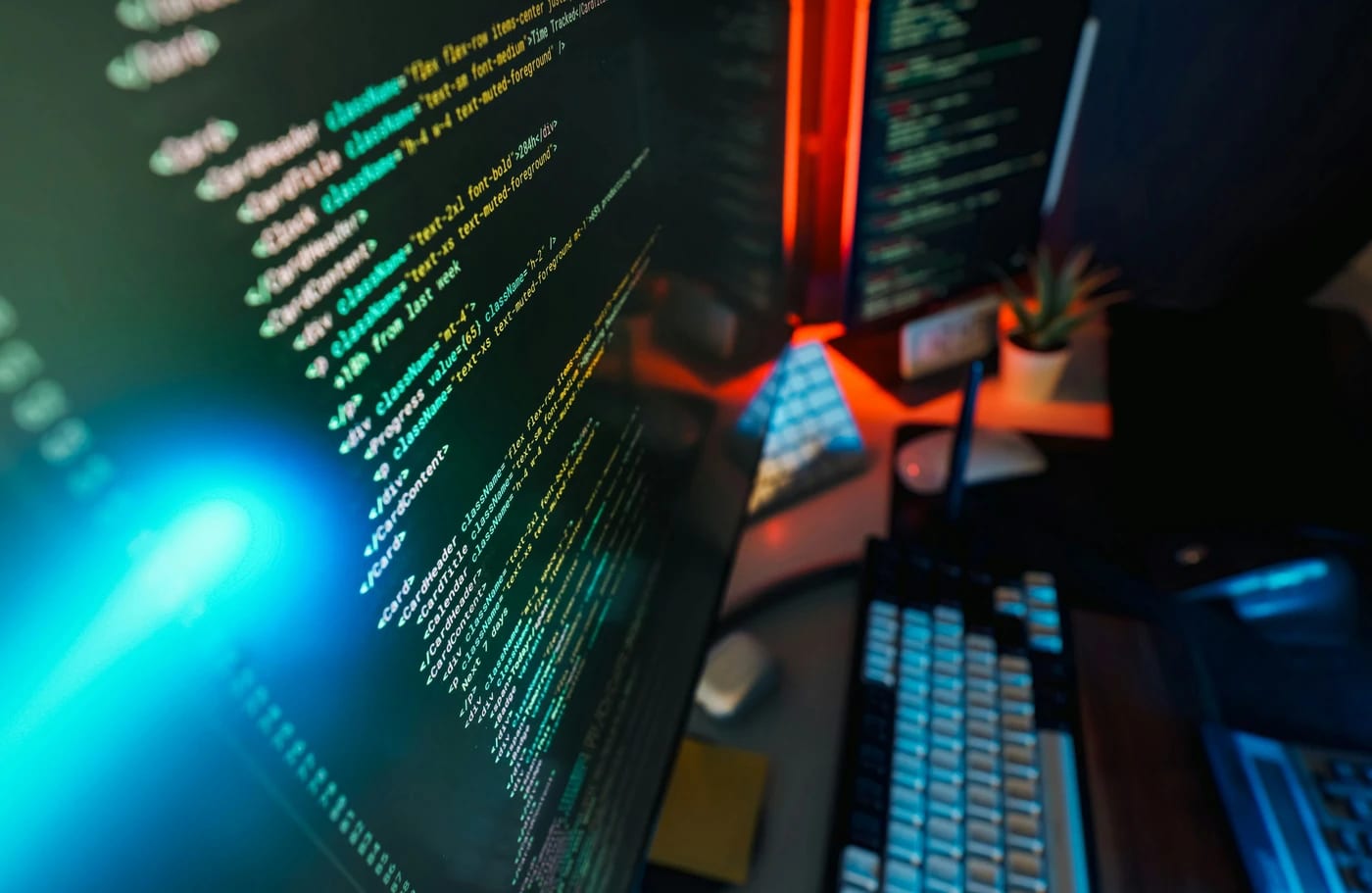 Code source d’un logiciel industriel affiché à l’écran